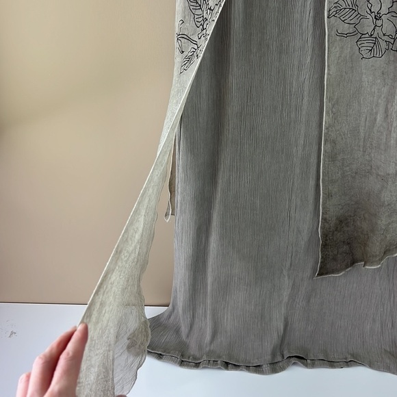 Minkas Taupe Lagenlook Maxi Apron Dress - Picture 7 of 13